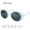 imageThe Fresh Clout Goggles Oval Mod Retro Vintage Kurt Cobain Inspired Sunglasses Round Lens Gift Box5shiny White