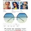 imageThe Fresh Fashion Designer Huge Hexagon Metal frame Ocean Colored Lens Sunglasses Gift Box4silver