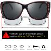 imageThe Fresh Fit Over Glasses Rhinestone Polarized Sunglasses for Women FR1F5610  Leather Eyeglasses CaseF5610p01 Crystal Black Light Burgundy  Grey