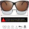imageThe Fresh Fit Over Glasses Rhinestone Polarized Sunglasses for Women FR1F5610  Leather Eyeglasses CaseF5610p02 Crystal Brown  Brown