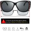 imageThe Fresh Fit Over Glasses Rhinestone Polarized Sunglasses for Women FR1F5610  Leather Eyeglasses CaseF5610p03 Black  Grey