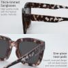 imageThe Fresh Flat Lens Retro Oversized Square Sunglasses for Women3dark Tortoise