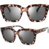 imageThe Fresh Flat Lens Retro Oversized Square Sunglasses for Women3dark Tortoise
