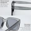 imageThe Fresh Flat Lens Retro Oversized Square Sunglasses for Women4crystal Grey
