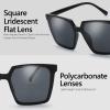 imageThe Fresh Flat Lens Retro Oversized Square Sunglasses for Women732501 Black