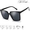 imageThe Fresh Flat Lens Retro Oversized Square Sunglasses for Women732501 Black