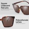 imageThe Fresh Flat Lens Retro Oversized Square Sunglasses for Women732502 Leopard Print