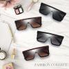 imageThe Fresh Flat Top Square One Piece Sunglasses Sunnies Shades Goggle Siamese Lens735802 Demi  Brown Gradient