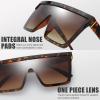 imageThe Fresh Flat Top Square One Piece Sunglasses Sunnies Shades Goggle Siamese Lens735802 Demi  Brown Gradient