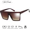 imageThe Fresh Flat Top Square One Piece Sunglasses Sunnies Shades Goggle Siamese Lens735804 Crystal Brown  Brown Gradient