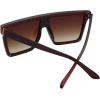 imageThe Fresh Flat Top Square One Piece Sunglasses Sunnies Shades Goggle Siamese Lens735804 Crystal Brown  Brown Gradient
