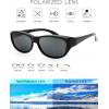 imageThe Fresh HD Polarized Wrap Around Shield Sunglasses for Wide Prescription Glasses Gift BoxF302shiny Black