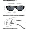 imageThe Fresh HD Polarized Wrap Around Shield Sunglasses for Wide Prescription Glasses Gift BoxF303matte Black
