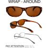 imageThe Fresh HD Polarized Wrap Around Shield Sunglasses for Wide Prescription Glasses Gift BoxF304tortoise
