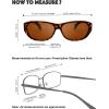 imageThe Fresh HD Polarized Wrap Around Shield Sunglasses for Wide Prescription Glasses Gift BoxF304tortoise