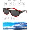 imageThe Fresh HD Polarized Wrap Around Shield Sunglasses for Wide Prescription Glasses Gift BoxF306shiny BlackBlack Red