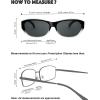 imageThe Fresh HD Polarized Wrap Around Shield Sunglasses for Wide Prescription Glasses Gift BoxF307shiny BlackCrystal