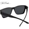 imageThe Fresh High Definition Polarized Wrap Around Shield Sunglasses for Glasses  Leather Eyeglasses Case  FR1F5611PF5611p01matte Black