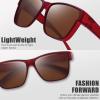 imageThe Fresh High Definition Polarized Wrap Around Shield Sunglasses for Glasses  Leather Eyeglasses Case  FR1F5611PF5611p02burgundy  Brown