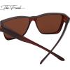 imageThe Fresh High Definition Polarized Wrap Around Shield Sunglasses for Glasses  Leather Eyeglasses Case  FR1F5611PF5611p03crystal Brown  Brown