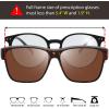 imageThe Fresh High Definition Polarized Wrap Around Shield Sunglasses for Glasses  Leather Eyeglasses Case  FR1F5611PF5611p04matte Tortoise  Brown