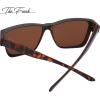 imageThe Fresh High Definition Polarized Wrap Around Shield Sunglasses for Glasses  Leather Eyeglasses Case  FR1F5611PF5611p04matte Tortoise  Brown