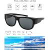 imageThe Fresh High Definition Polarized Wrap Around Shield Sunglasses for Glasses  Leather Eyeglasses CaseF204matte Black