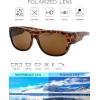 imageThe Fresh High Definition Polarized Wrap Around Shield Sunglasses for Glasses  Leather Eyeglasses CaseF205matte Tortoise