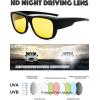 imageThe Fresh High Definition Polarized Wrap Around Shield Sunglasses for Glasses  Leather Eyeglasses CaseF213nrubber Black