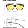 imageThe Fresh High Definition Polarized Wrap Around Shield Sunglasses for Glasses  Leather Eyeglasses CaseF213nrubber Black