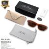 imageThe Fresh High Definition Polarized Wrap Around Shield Sunglasses for Glasses  Leather Eyeglasses CaseF3 Brown Floral Flower Print