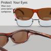 imageThe Fresh High Definition Polarized Wrap Around Shield Sunglasses for Glasses  Leather Eyeglasses CaseF3 Brown Floral Flower Print