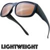imageThe Fresh High Definition Polarized Wrap Around Shield Sunglasses for Glasses  Leather Eyeglasses CaseF403matte Black