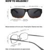 imageThe Fresh High Definition Polarized Wrap Around Shield Sunglasses for Glasses  Leather Eyeglasses CaseF405shiny Black Demi