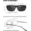 imageThe Fresh High Definition Polarized Wrap Around Shield Sunglasses for Glasses  Leather Eyeglasses CaseF406crystal Black Paint