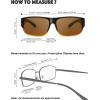 imageThe Fresh High Definition Polarized Wrap Around Shield Sunglasses for Glasses  Leather Eyeglasses CaseF409black Orange