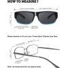 imageThe Fresh High Definition Polarized Wrap Around Shield Sunglasses for Glasses  Leather Eyeglasses CaseF410black Blue Green