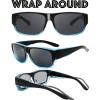 imageThe Fresh High Definition Polarized Wrap Around Shield Sunglasses for Glasses  Leather Eyeglasses CaseF410black Blue Green