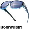 imageThe Fresh High Definition Polarized Wrap Around Shield Sunglasses for Glasses  Leather Eyeglasses CaseF410black Blue Green