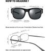 imageThe Fresh High Definition Polarized Wrap Around Shield Sunglasses for Glasses  Leather Eyeglasses CaseF5607rp02crystal Blue Black Paint for Large Glasses
