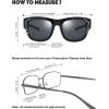 imageThe Fresh High Definition Polarized Wrap Around Shield Sunglasses for Glasses  Leather Eyeglasses CaseF5607rp03shiny Black for Large Glasses