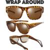 imageThe Fresh High Definition Polarized Wrap Around Shield Sunglasses for Glasses  Leather Eyeglasses CaseF5607rp05leopard Print for Large Glasses