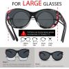 imageThe Fresh High Definition Polarized Wrap Around Shield Sunglasses for Glasses  Leather Eyeglasses CaseF560901 Black Floral Flower Print