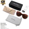 imageThe Fresh High Definition Polarized Wrap Around Shield Sunglasses for Glasses  Leather Eyeglasses CaseF560902 Brown Floral Flower Print