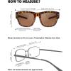 imageThe Fresh High Definition Polarized Wrap Around Shield Sunglasses for Glasses  Leather Eyeglasses CaseF603tortoise