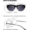 imageThe Fresh High Definition Polarized Wrap Around Shield Sunglasses for Glasses  Leather Eyeglasses CaseF604crystal BlackPink