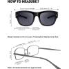 imageThe Fresh High Definition Polarized Wrap Around Shield Sunglasses for Glasses  Leather Eyeglasses CaseF605black
