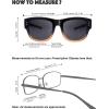 imageThe Fresh High Definition Polarized Wrap Around Shield Sunglasses for Glasses  Leather Eyeglasses CaseF606crystal BlackBrown