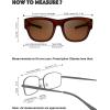 imageThe Fresh High Definition Polarized Wrap Around Shield Sunglasses for Glasses  Leather Eyeglasses CaseF607crystal Brown