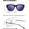 imageThe Fresh High Definition Polarized Wrap Around Shield Sunglasses for Glasses  Leather Eyeglasses CaseF608black for Large Glasses